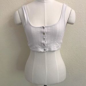 Free People White Crop Top